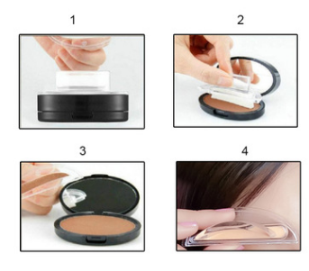 Eyebrow Stamp Kit Powder Stencil for Natural Arches Gray Brown Light Brown 3 Shapes Waterproof Long-Lasting Makeup