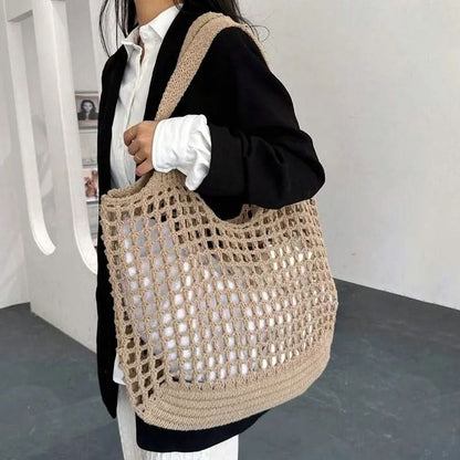 SANDWEAVE – Crochet Woven Beach Tote Bag
