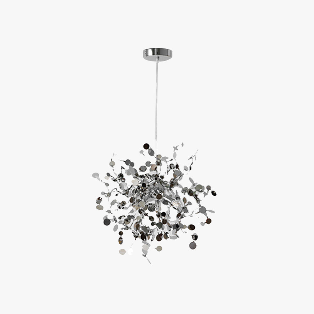 Mid-Century Starburst Hanging Fixture with Height-Adjustable Chain for Dining & Living Spaces Gold or Silver Finish G9 Socket Metal Construc