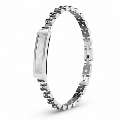 Stainless Steel Bluetooth Fitness Tracker Bracelet (5-Day Battery)