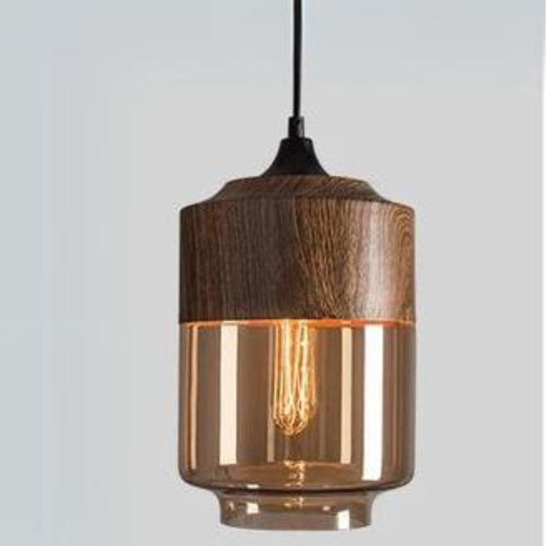 Hanging Ceiling Fixture with Smoked Glass Shade 10 Inch Adjustable Height E27 Socket for Dining Room Kitchen Island Modern Farmhouse Breakfa