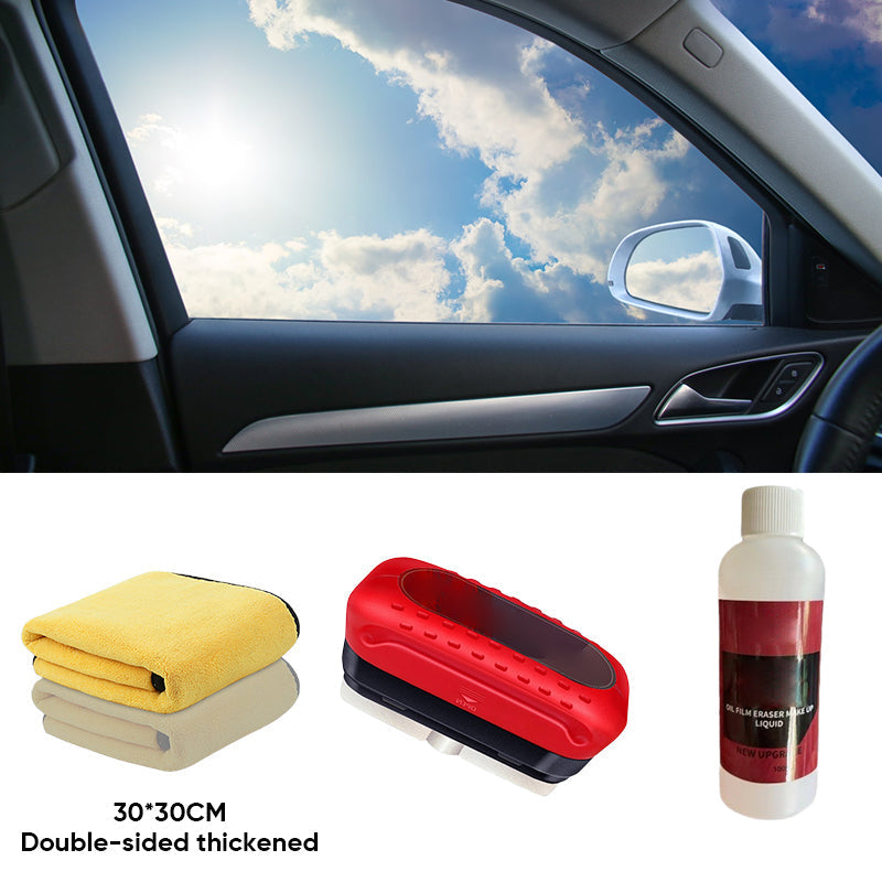 Windshield Water Repellent Applicator Kit with Hydrophobic Glass Treatment for Cars, Trucks & SUVs