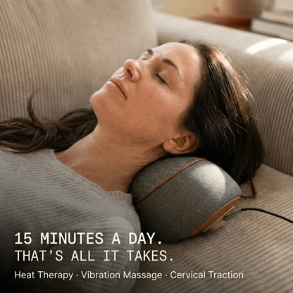 Neck Massager Heat Vibration & Traction Rechargeable