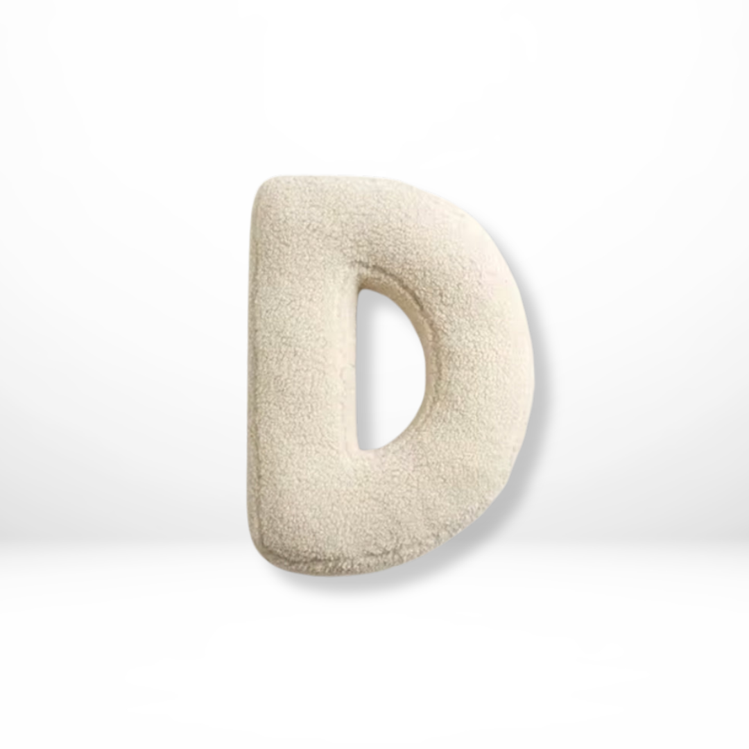 Alphabet Throw Pillow Velvet 15 x 12 Inches Monogram Accent Cushion Personalized Name Letter for Sofa Couch Bedroom Nursery Kids Room Decor