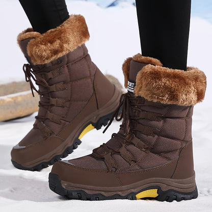 Women's Insulated Winter Boots – Warm Lined Cold-Weather Footwear with Anti-Slip Tread for Snow & Ice