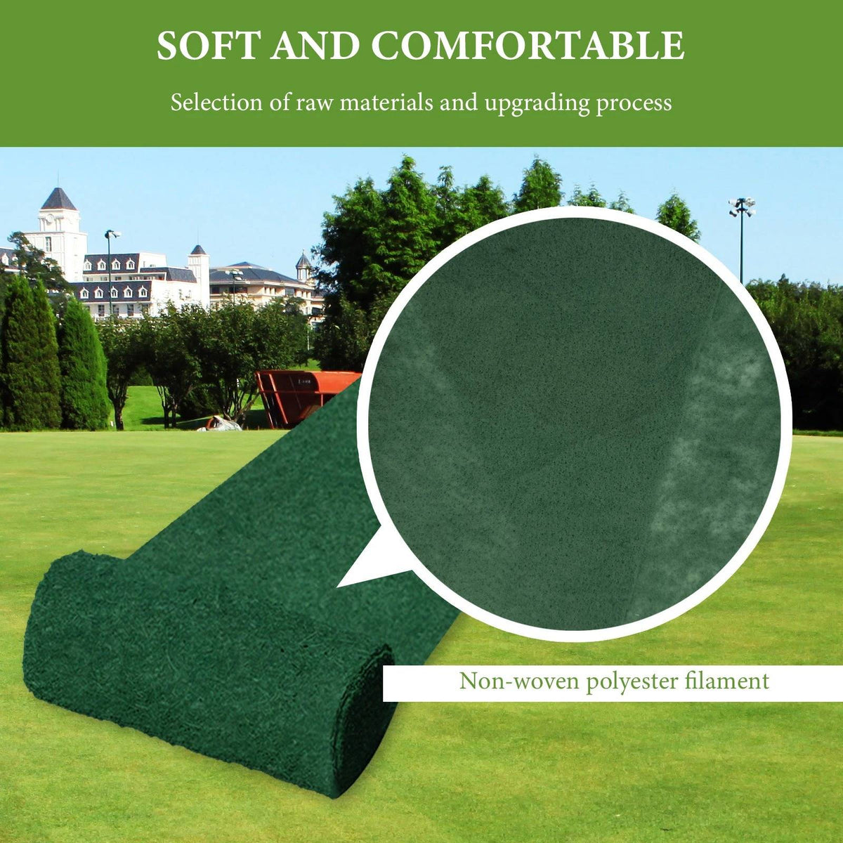 Biodegradable Lawn Repair Mat with Pre-Seeded Grass & Fertilizer for Bare Spots, Patchy Yards, Garden Restoration