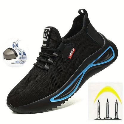 Steel Toe Work Sneakers for Men – Lightweight Breathable Safety Shoes with Puncture Protection for Jobsite & Outdoor Use