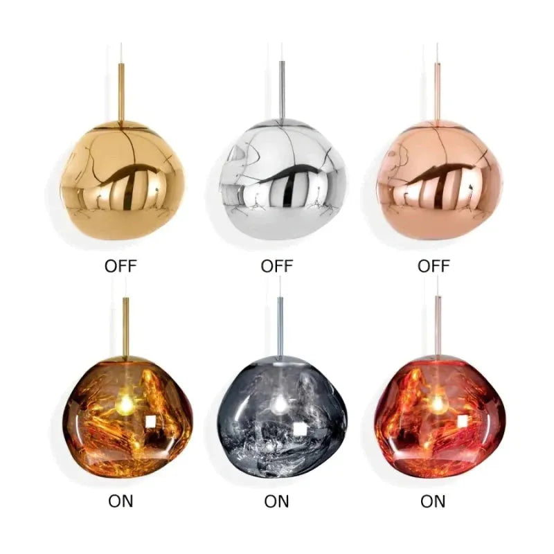 Molten Acrylic Hanging Light Fixture 15 in Warm Glow E27 Socket for Dining Room Kitchen Island Above Table Modern Sculptural Ceiling Lamp Or