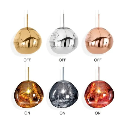 Molten Acrylic Hanging Light Fixture 15 in Warm Glow E27 Socket for Dining Room Kitchen Island Above Table Modern Sculptural Ceiling Lamp Or