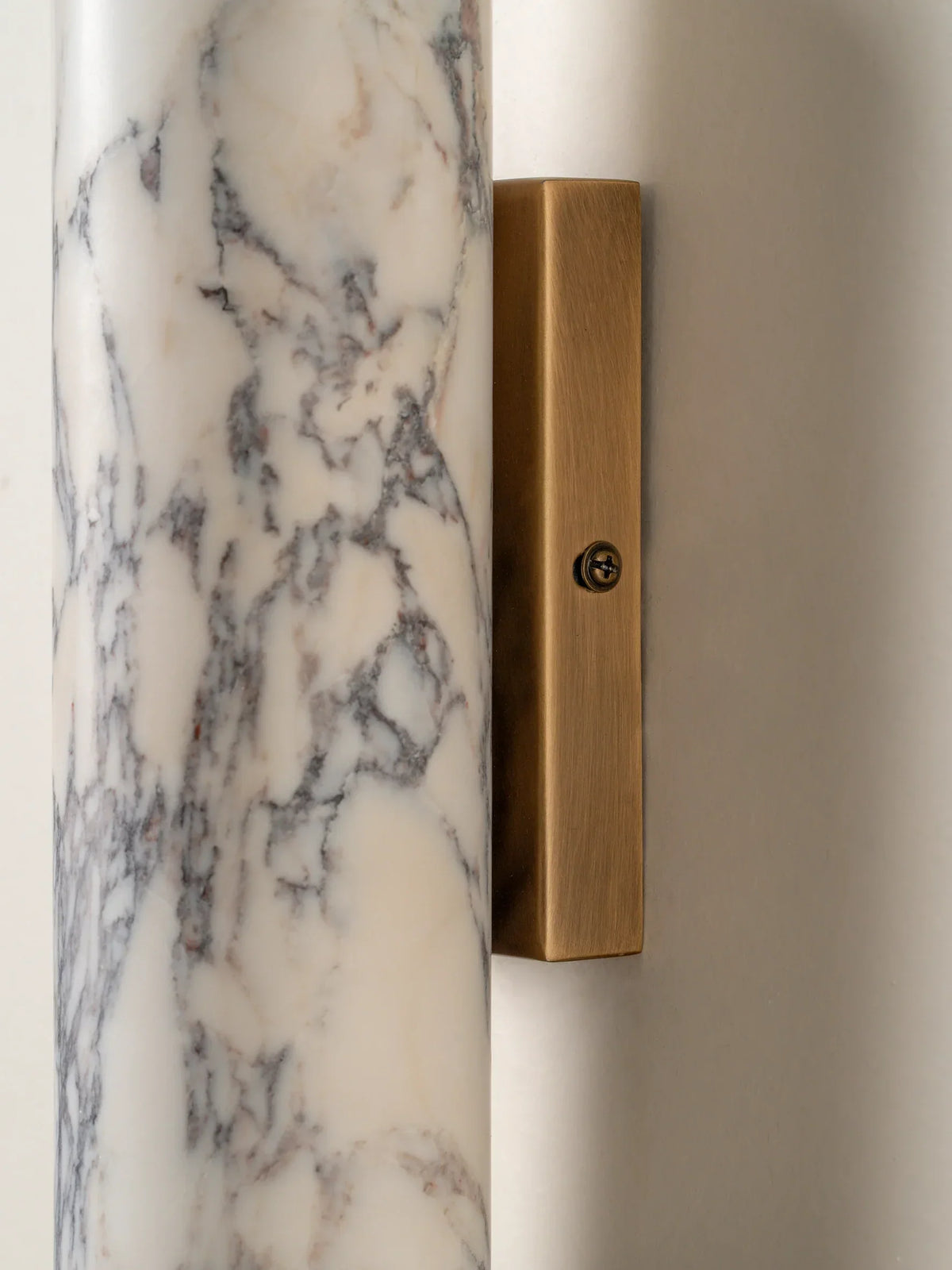 Natural Marble Sconce Dual Beam Design for Vanity Mirror Accent Hallway Bath Dimmable G9 LED Socket 9.4 Inch Height Stone Finish