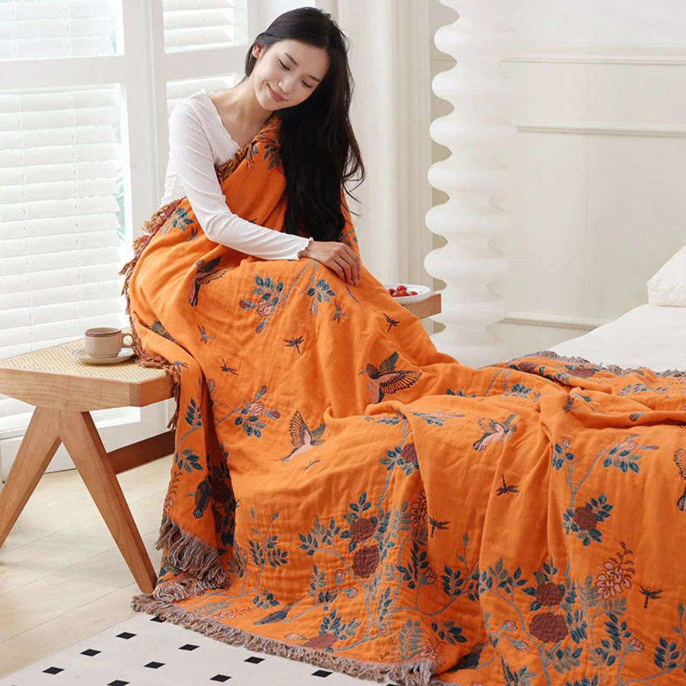 Orion Multi-Layer Blanket - 100% Cotton, Textured Jacquard