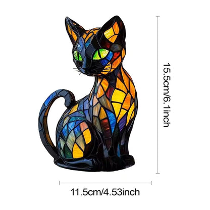 Handcrafted Cat Table Lamp with Warm Glow for Bedroom Nightstand Decor | Whimsical Feline Accent Light for Cat Lovers