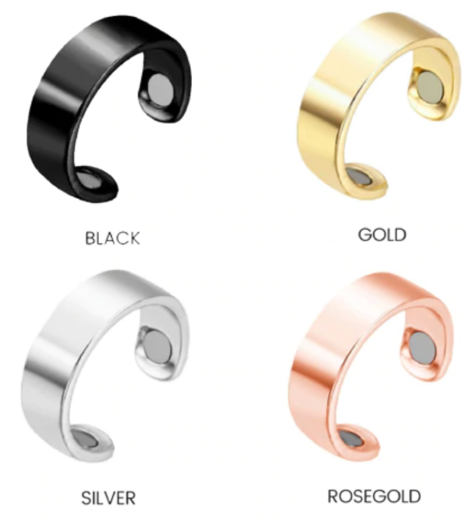 Adjustable Magnetic Wellness Ring for Daily Comfort & Balance – Metal Therapy Band for Fingers, Flexible Fit, Everyday Wear, Holistic