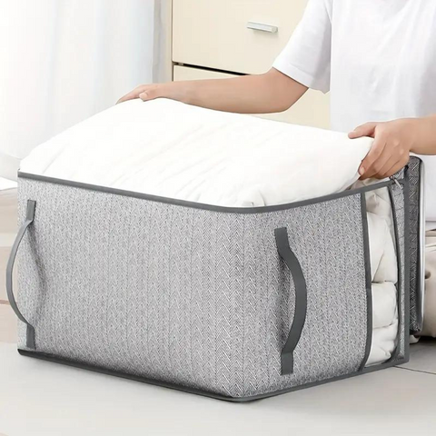 Cozy Quilt Blanket Storage Bag - Durable Fabric, Space-Saving Design