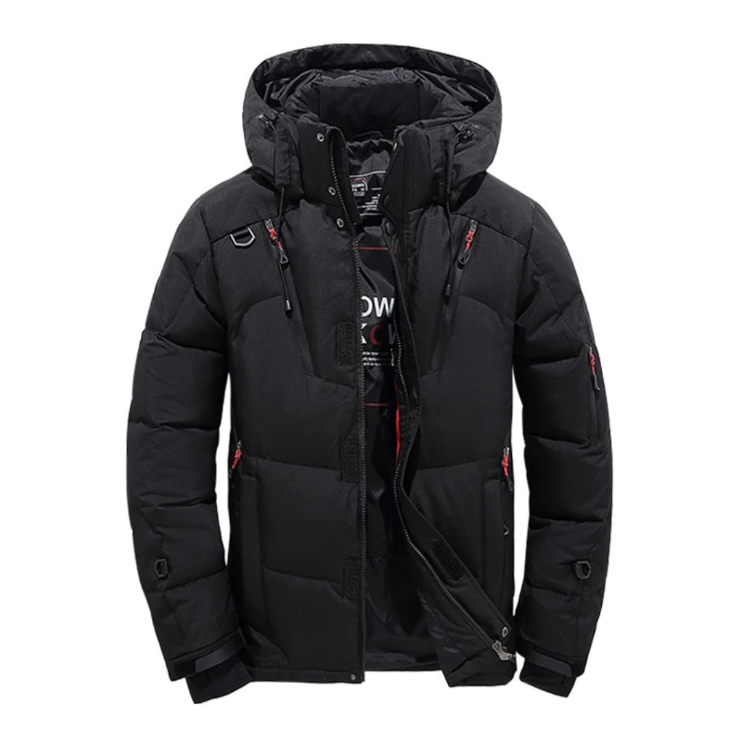 Insulated Winter Parka Jacket with Detachable Hood for Men – Windproof Cold Weather Coat for Outdoor Hiking Camping & Everyday Commuting