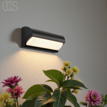 Outdoor LED Wall Light Fixture Black Modern Waterproof Sconce for Patio Garden Entryway 960 Lumens Warm White 3000K IP65 Rated