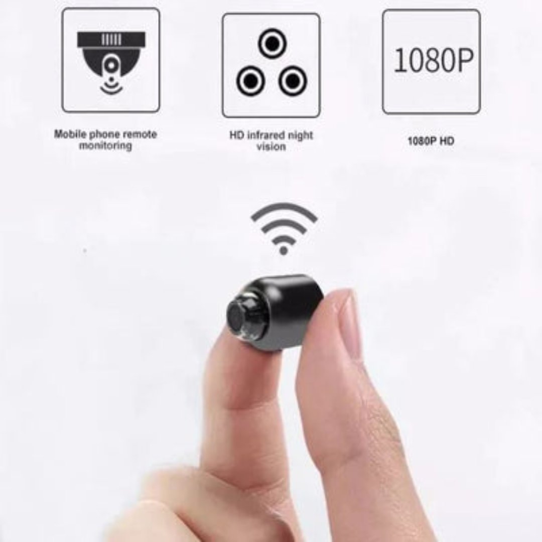 Compact WiFi Security Camera 1080P HD Motion Activated Night Vision Indoor Surveillance for Home Office Bedroom Nanny Cam Wireless Remote