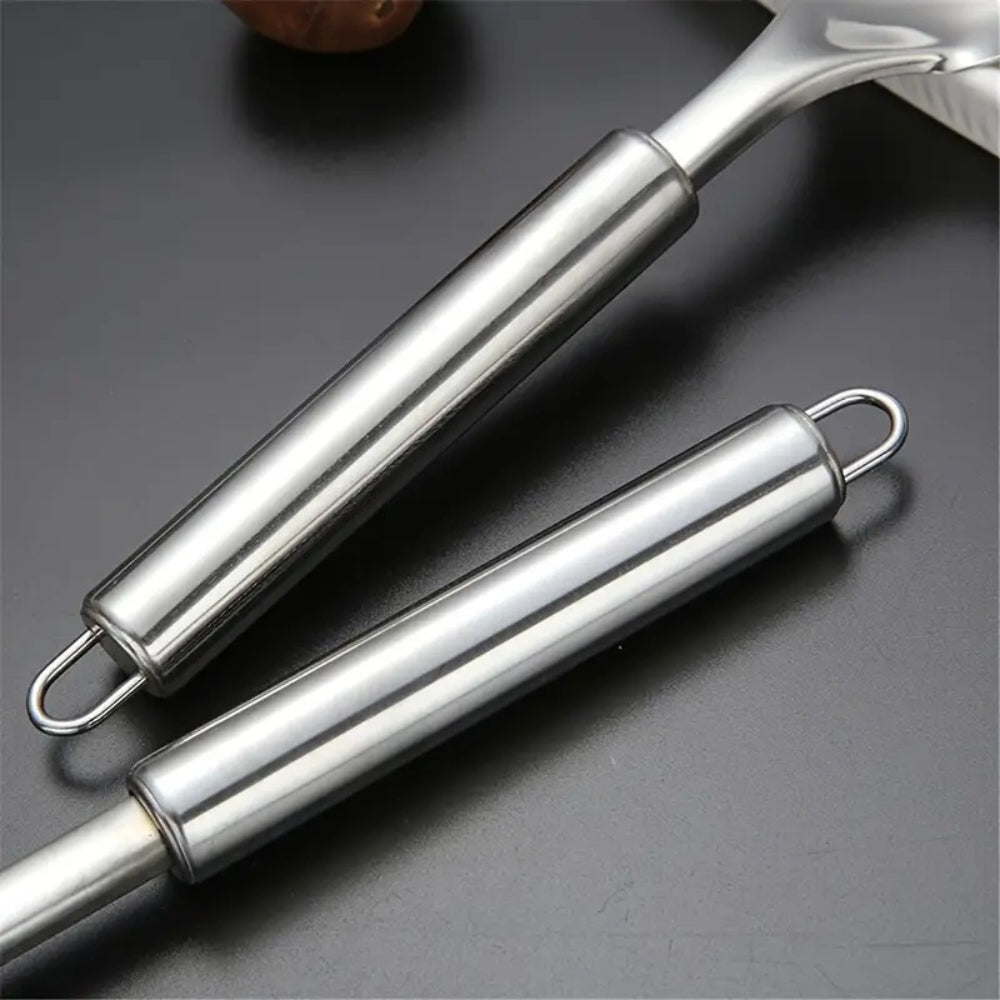 Kitchen Utensil Set Stainless Steel 5-Piece Kit Spatula Ladle Skimmer Tools Heat Resistant Professional Chef Cookware for Home Restaurant