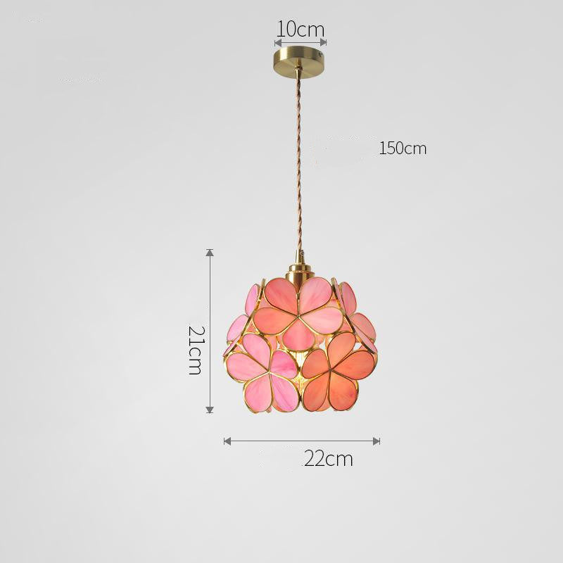 Stained Glass Pendant Light – Handcrafted Vintage Ceiling Fixture with Adjustable Chain for Dining Room, Kitchen, Restaurant | E26 Base