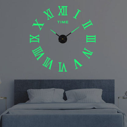 Oversized Noiseless Timepiece for Home & Office – Customizable 3D Layout with Modern Black Finish – Perfect for Open-Plan Spaces and Contemp