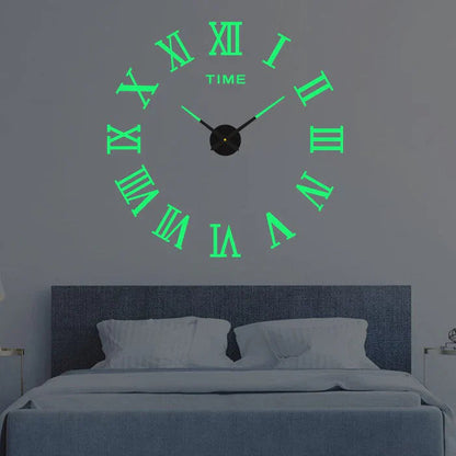 Oversized Acrylic Timepiece 35 Inches Red Whisper-Quiet Movement Decorative Statement Clock for Home Office Bedroom