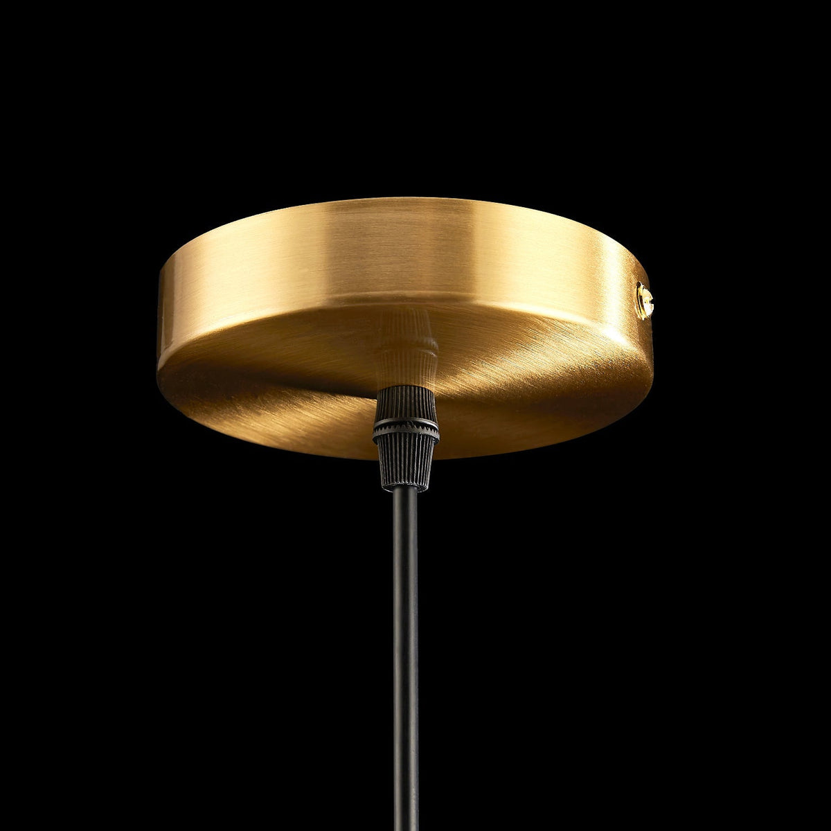 Square Cage Pendant Light Fixture with Textured Glass Shade & Gold Frame for Dining Room, Kitchen Island, Bedroom