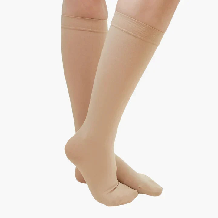 Graduated Compression Socks with Heel & Ankle Support for Circulation, Swelling & Fatigue Relief – Seamless, Moisture-Wicking Design
