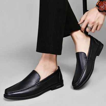 Men's Genuine Leather Loafers Slip-On Dress Shoes for Business Casual Wedding Office Formal Occasions Classic Italian Style Handcrafted