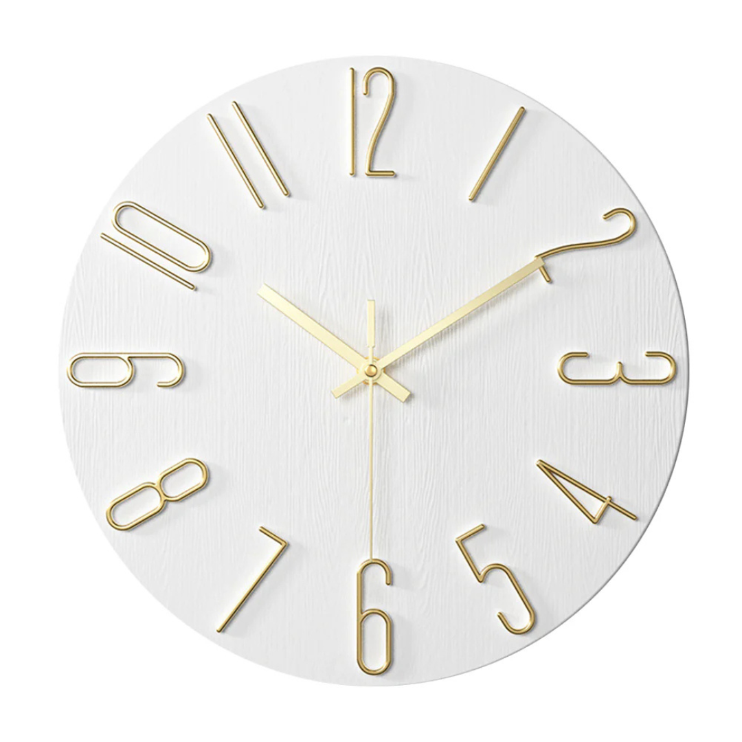 12-Inch Silent Quartz Timepiece for Bedroom & Office – Lightweight Plastic Frame, Battery Operated, Easy Read Display