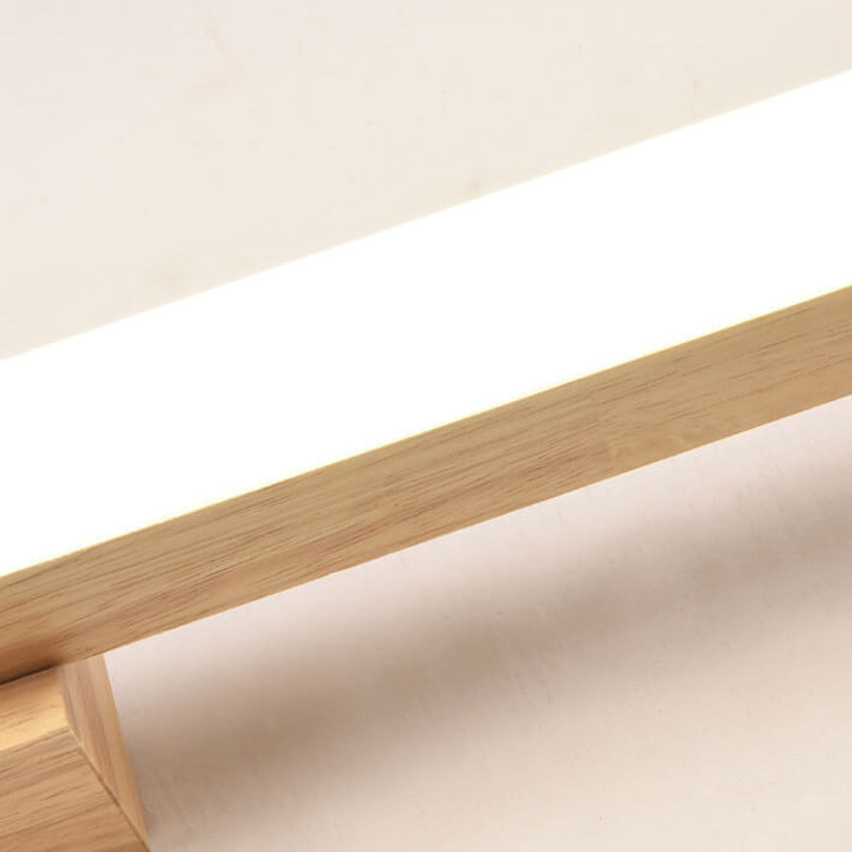 Linear LED Sconce 16W 32-Inch Wood & Acrylic for Vanity Bedroom Hallway Home Office Task Ambient Lighting Modern Hardwired Fixture Low-Profi
