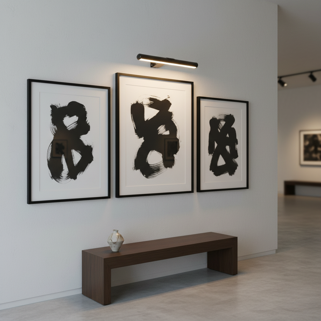 ArtGlow | Adjustable LED Wall Light for Artwork Display with Customizable Hues | Sleek Design for Elegant Illumination