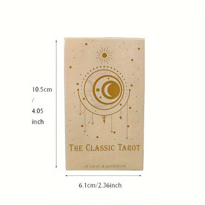 Classic Tarot Card Deck 78-Card Set for Divination and Spiritual Guidance | Complete Reading Kit with Instruction Booklet