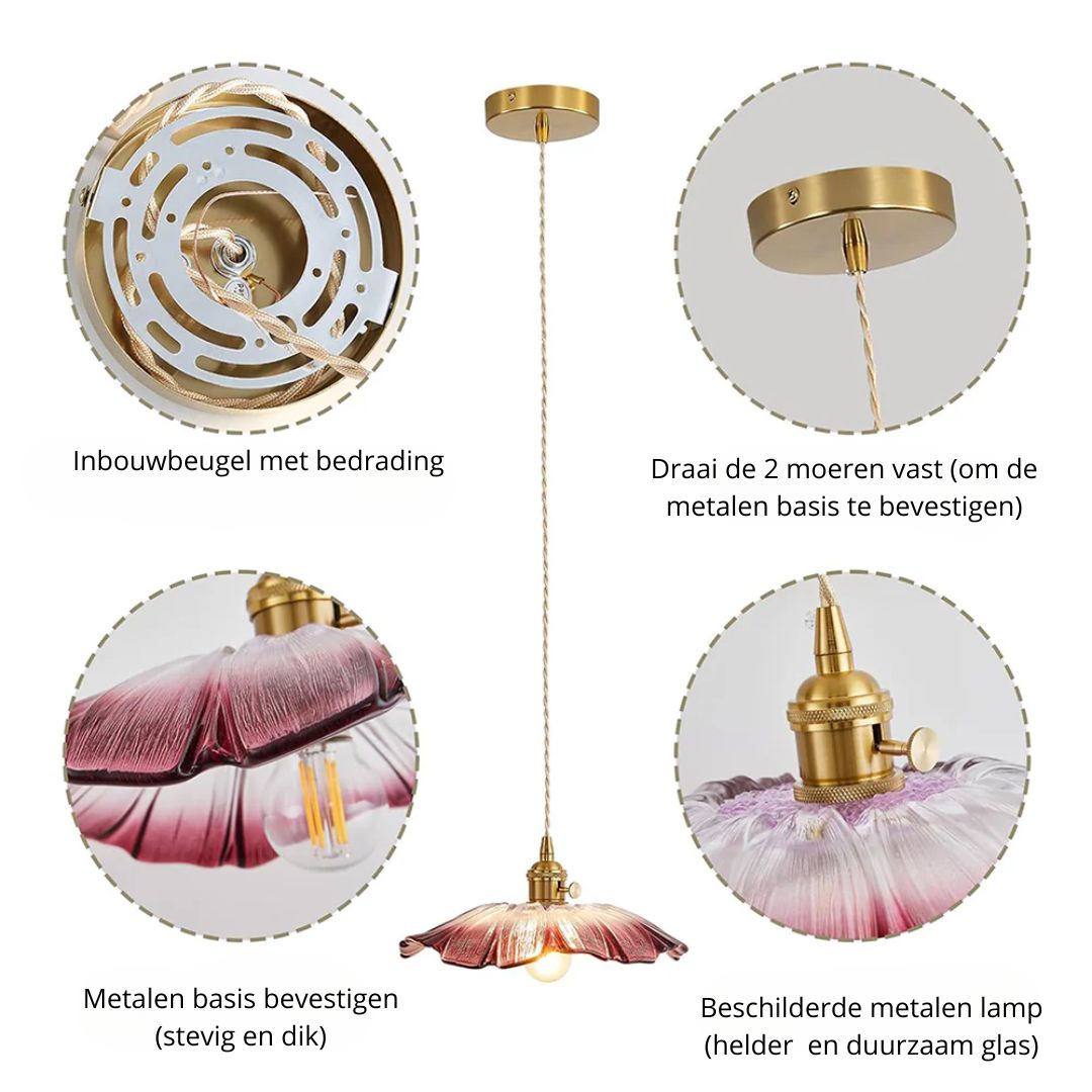 Fluted Glass Drop Ceiling Fixture 11 in Burgundy Shade Gold Hardware E27 Socket for Kitchen Island Entryway Ambient Overhead Illumination