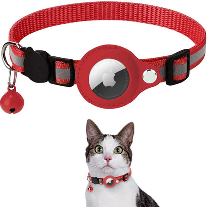 Adjustable Cat Collar with Reflective Stitching, Breakaway Buckle & Tracker Pocket for Indoor Outdoor Cats