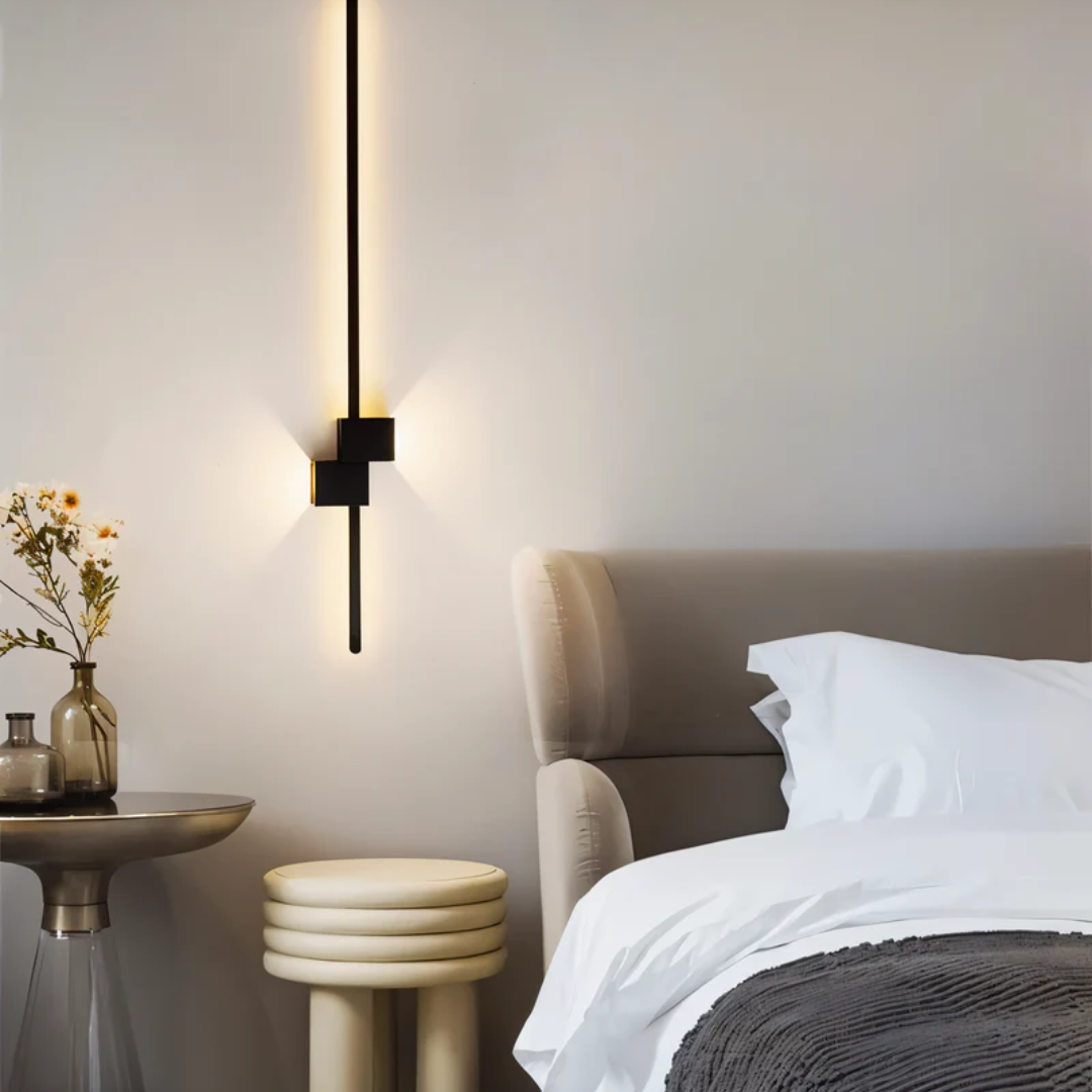 Linear LED Sconce 24 Inch Aluminum Up Down Light for Bedroom Hallway Living Room Modern Indoor Fixture Black White Gold 3000K