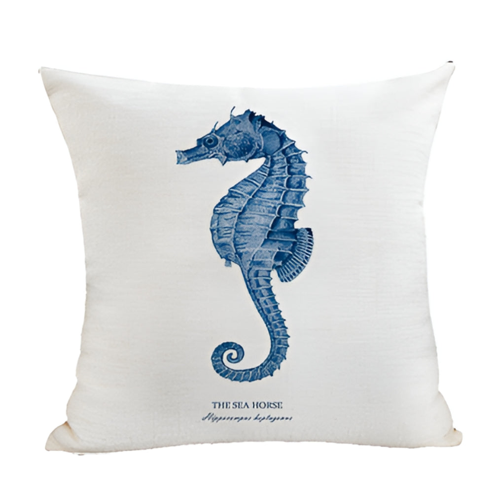 TideSketch – Embroidered Ocean Cushion Cover