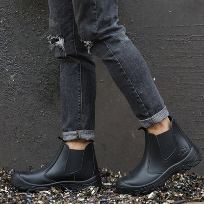 Steel Toe Work Boots with Arch Support & Cushioned Insole for Construction & Warehouse