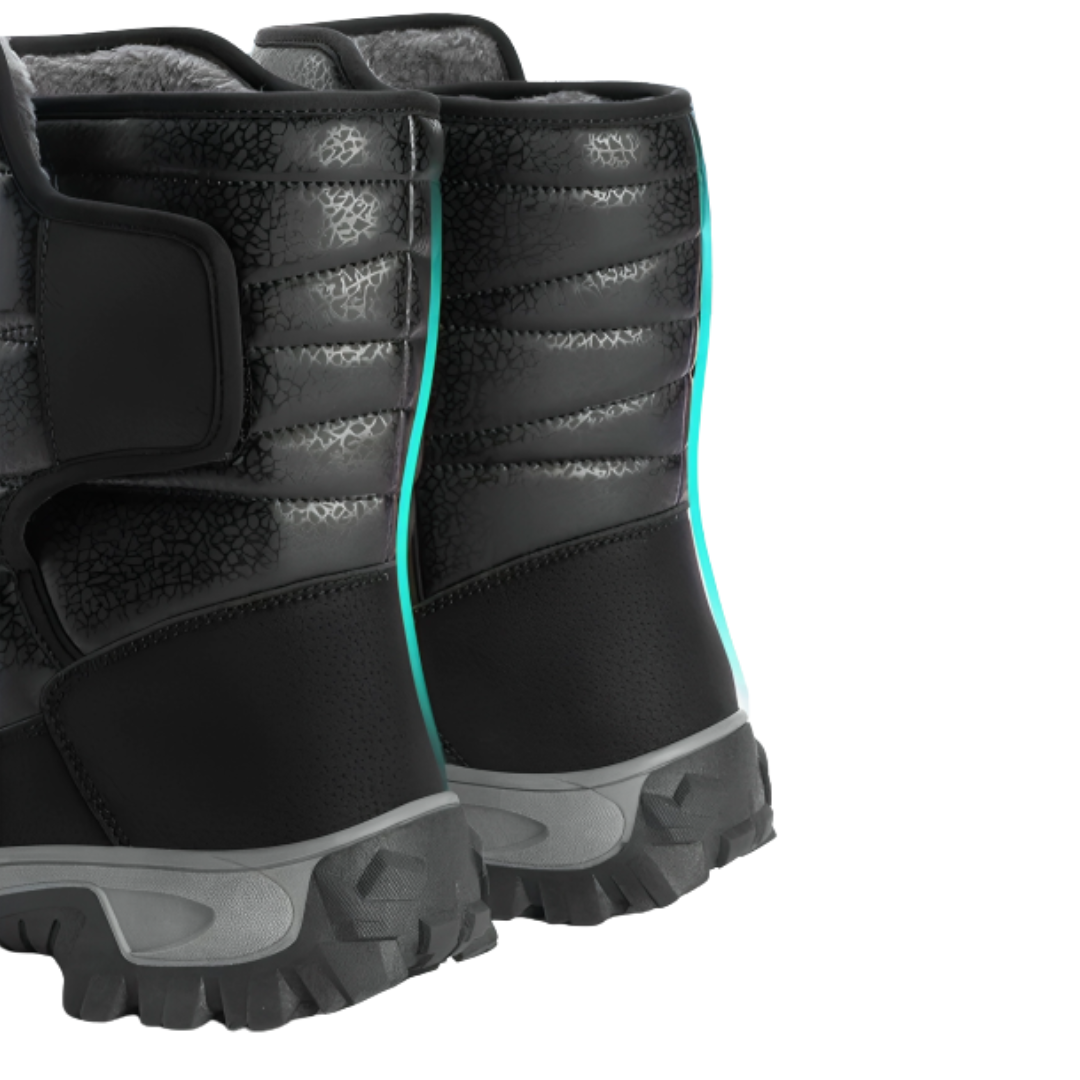 Women's Insulated Waterproof Winter Boots with Hook-and-Loop Closure for Snow & Ice