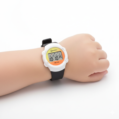 Kids Sport Digital Watch with Alarm Stopwatch & Weekday Display - Water Resistant Silicone Strap Wristwatch for School & Outdoor Play
