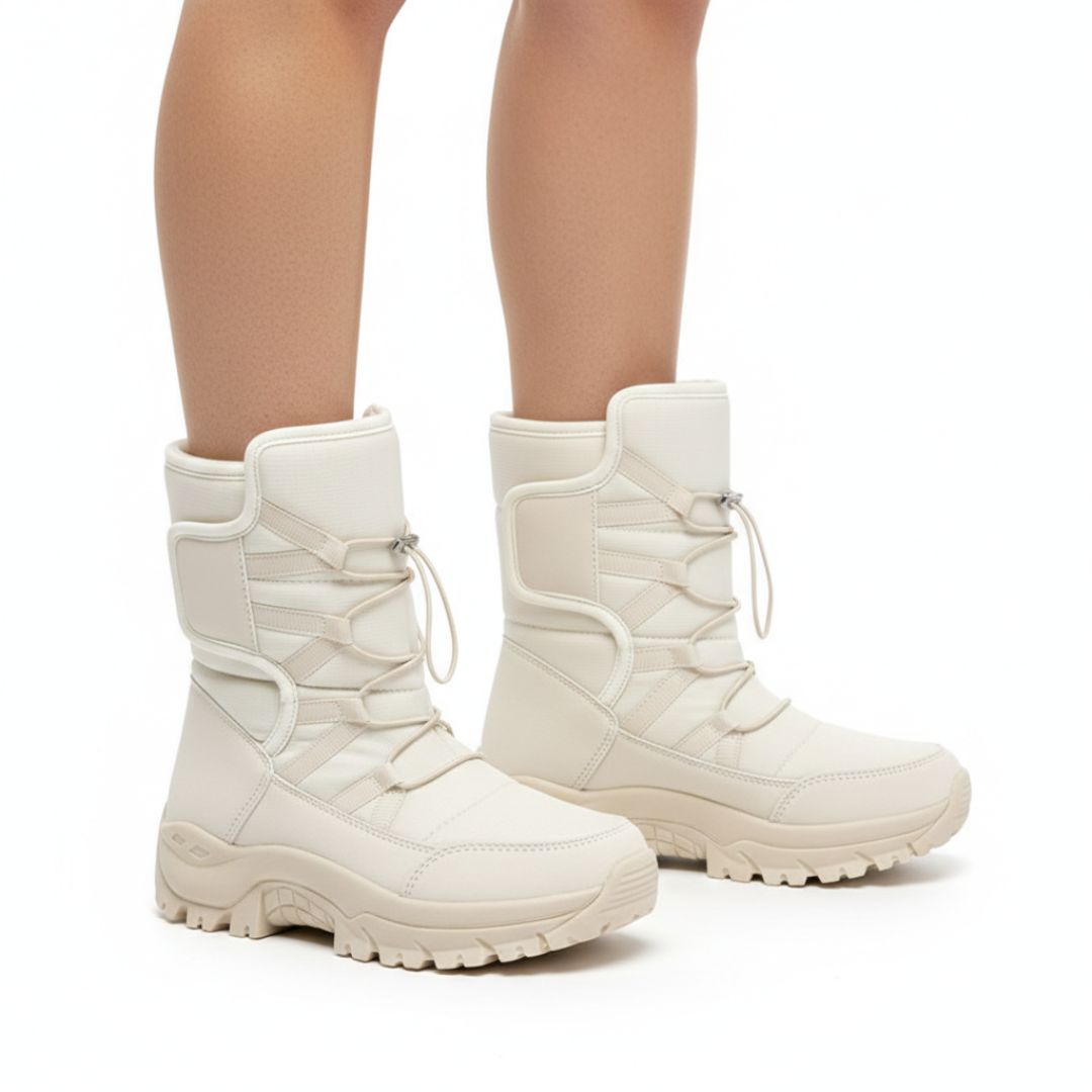 Women's Insulated Waterproof Winter Boots with Plush Lining – Slip-Resistant Platform Ankle Boots for Snow & Ice