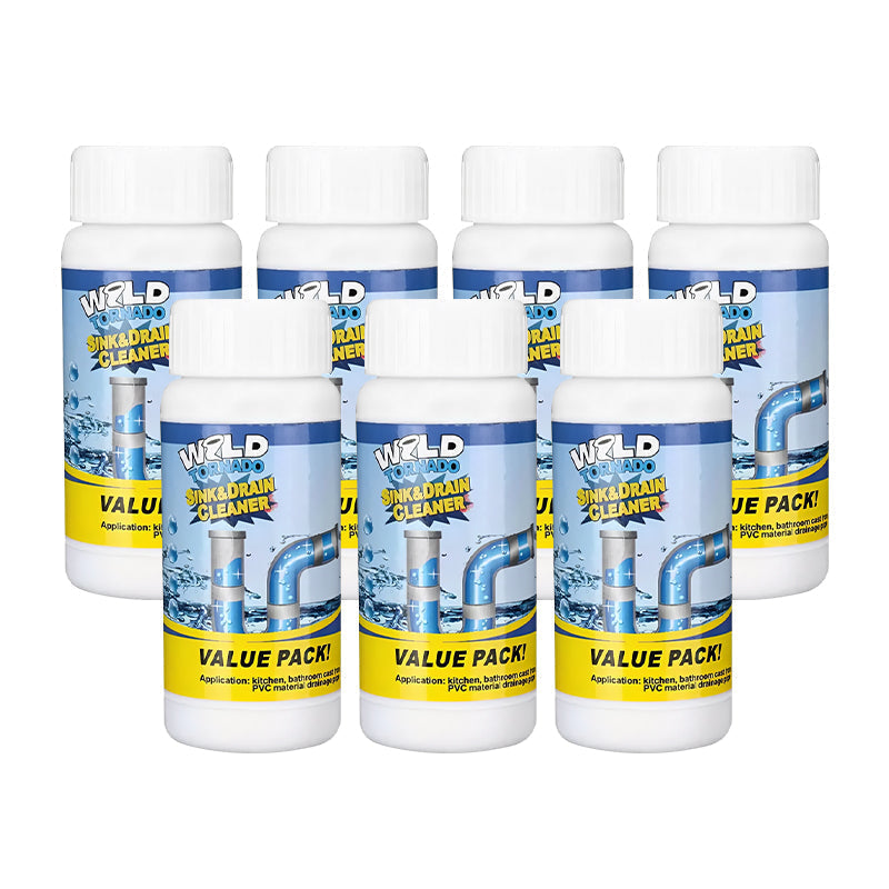 Enzymatic Foaming Powder Pipe Opener for Kitchen & Bathroom Drains, Clears Hair & Grease Clogs, Safe Non-Corrosive Formula for All Plumbing,