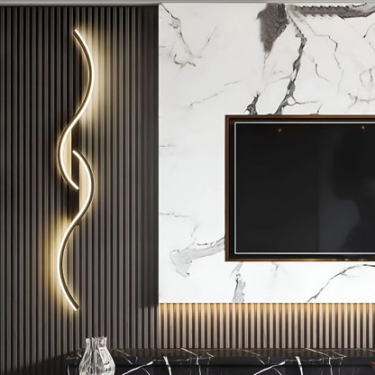 Sleek Arc LED Wall Sconce | Indoor Accent Lighting for Bedroom, Hallway, Living Room & Stairway | Contemporary Linear Design | 24 to 47 Inch