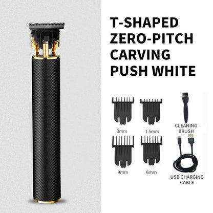 Cordless Precision Hair Clipper with T-Blade for Fade Cuts, Edge-Ups, Beard Shaping & Full Body Detailing – USB Rechargeable, 6-Hour