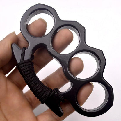 Compact Metal Self-Defense Knuckle Ring for Personal Safety and Emergency Glass Breaking