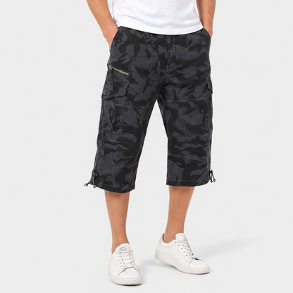 Men's Capri-Length Hiking Shorts with Multiple Cargo Pockets for Trail & Outdoor Adventures