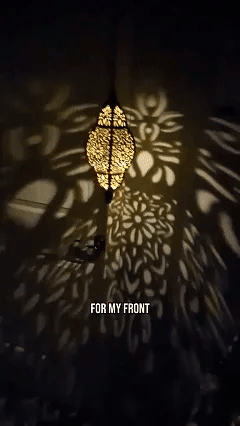 Ortekor Moroccan Solar Lanterns | Artisan-Crafted Outdoor Lights with Automatic Activation | Weatherproof Design for Year-Round Ambiance