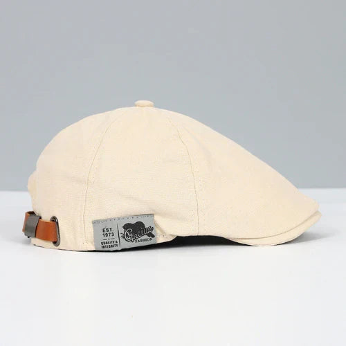 Men's Beret Cap with Adjustable Fit – Lightweight Breathable Flat Hat for Year-Round Wear in Black Red Blue Yellow Beige