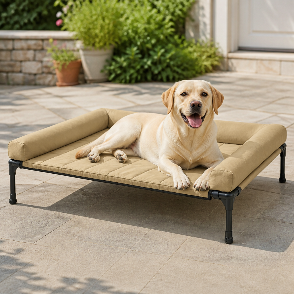 Ortekor Elevated Cooling Mesh Dog Bed (Removable Pillow-Top)