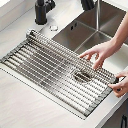 ROLLSINK – Roll Up Stainless Steel Dish Drying Rack