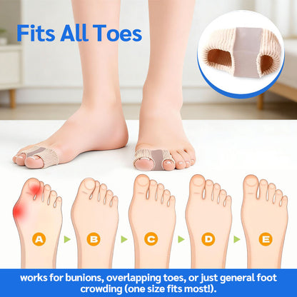 Gel Toe Spacers with Bunion Cushion Pads for Pain Relief and Alignment Support in Shoes